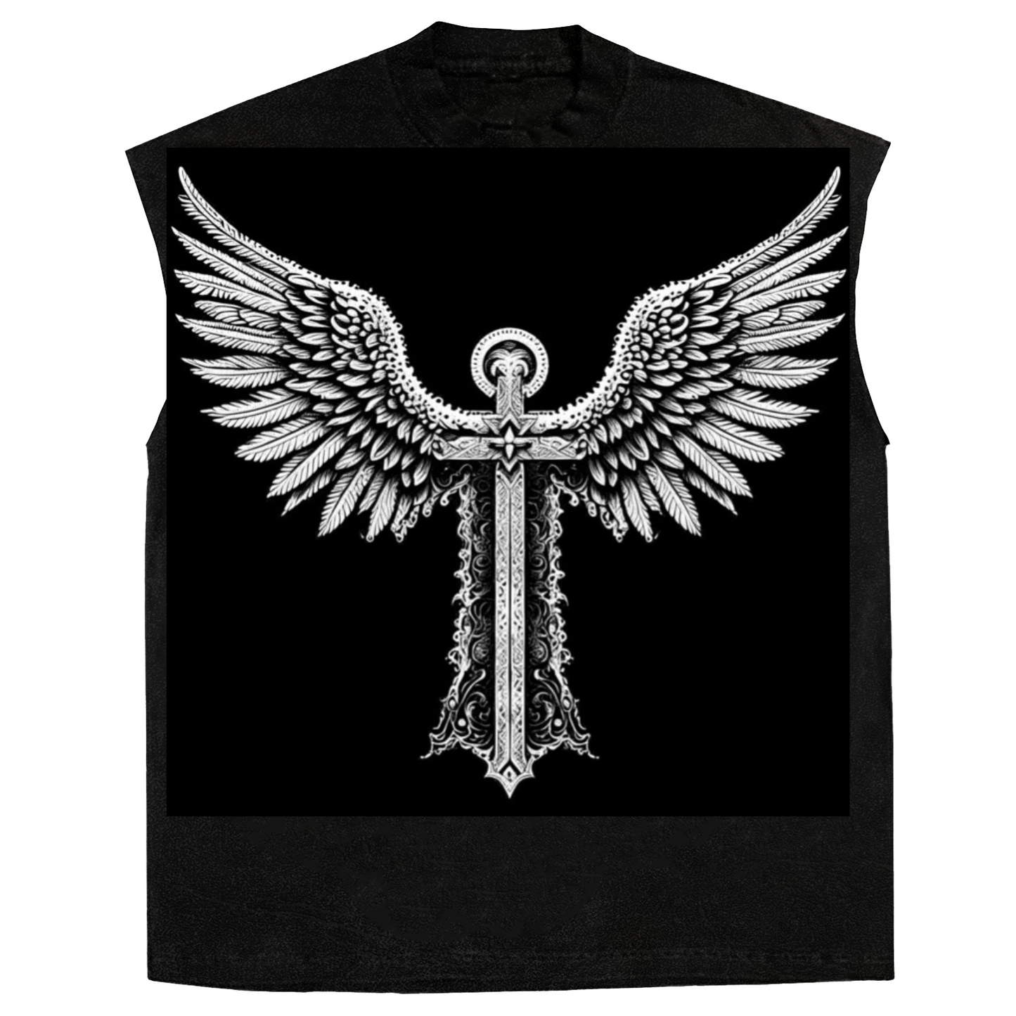 SYP #013 "Espíritu Santo” / %100 Cotton / Cut Sleeve / Cropped Tank Tee / s,m,l,xl,xxl,3xl,4xl,