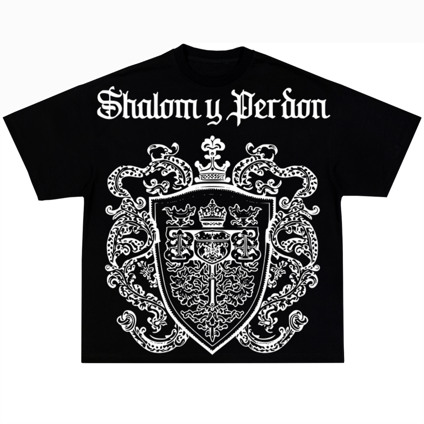 SYP #064 "Coat of Arms"  %100 Cotton / 2 Panel Cropped  T-Shirt / s,m,l,xl,xxl,3xl,4xl