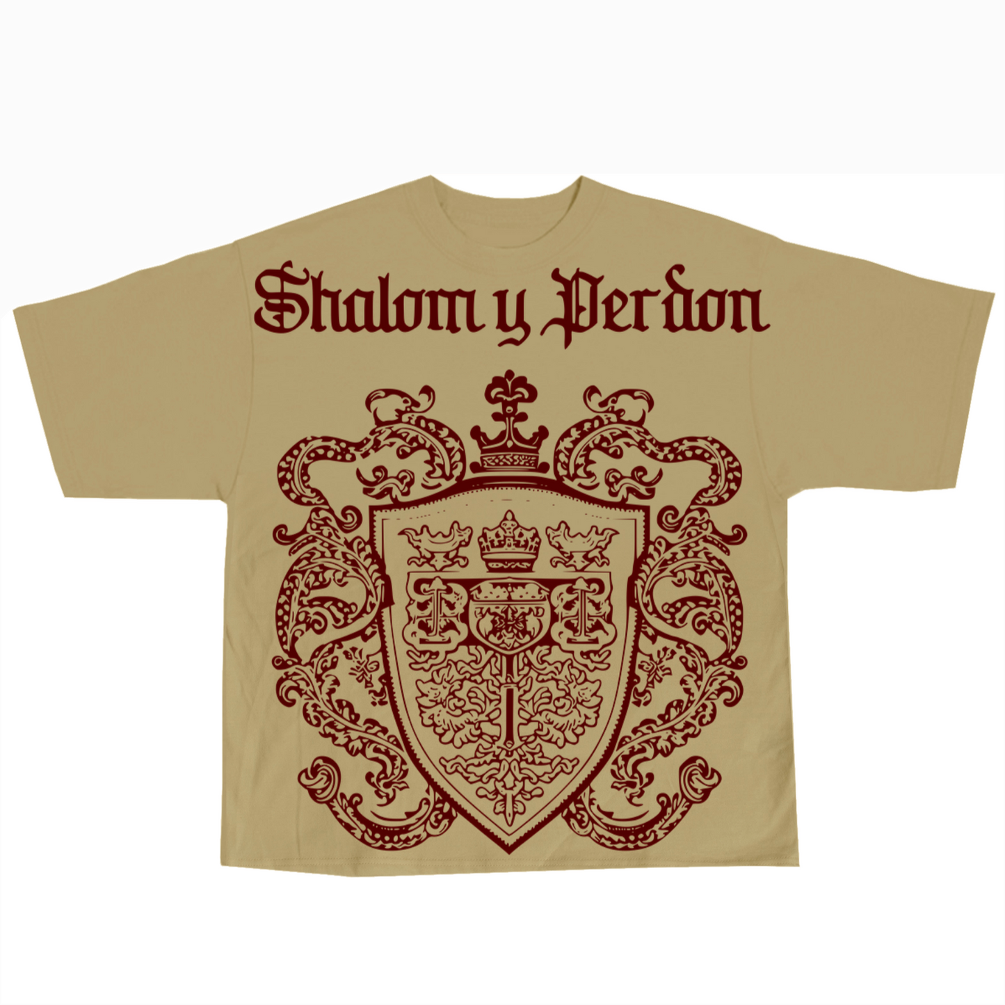 SYP #069 "Coat of Arms" / 2 panel / Cropped / 100% Cotton T Shirt / s,m,l,xl,xxl,3xl,4xl