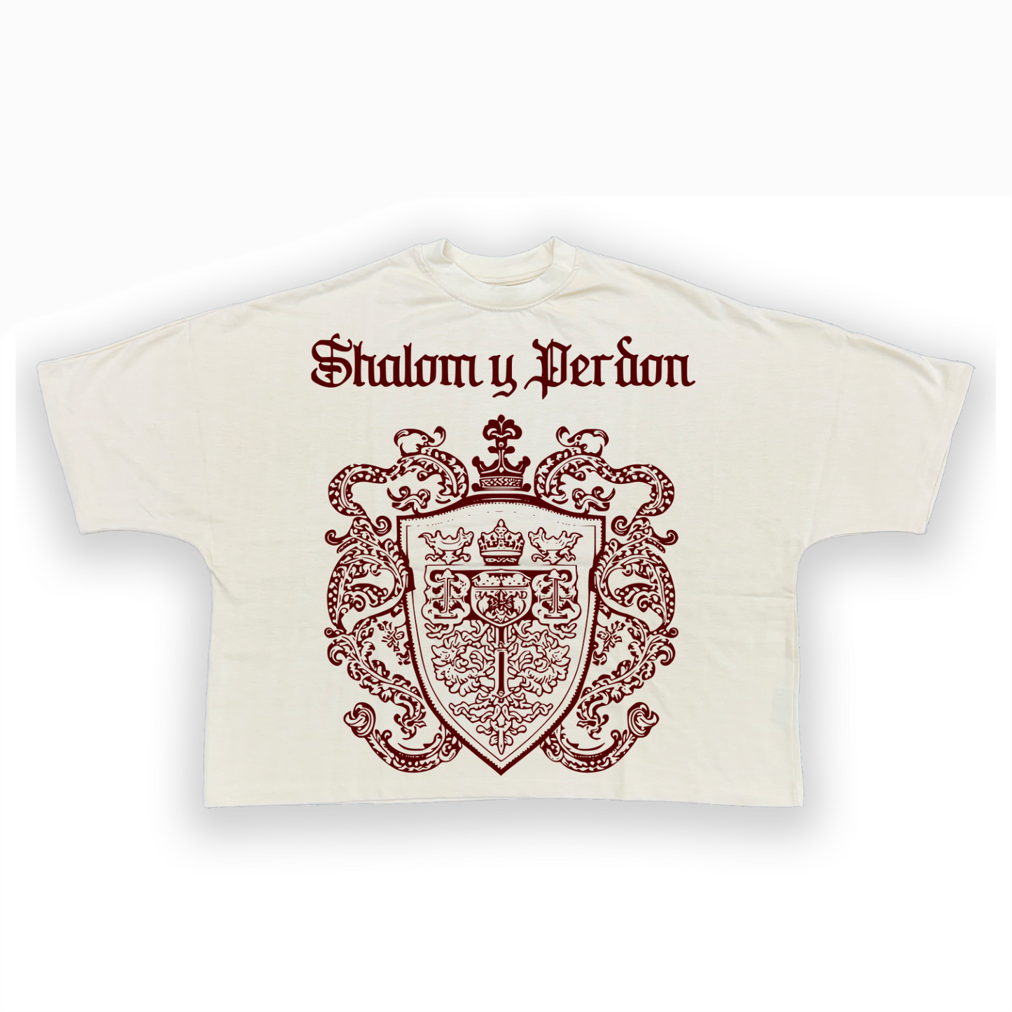 SYP #061 "Coat of Arms" / 2 panel / Cropped / 100% Cotton T Shirt / s,m,l,xl,xxl,3xl,4xl